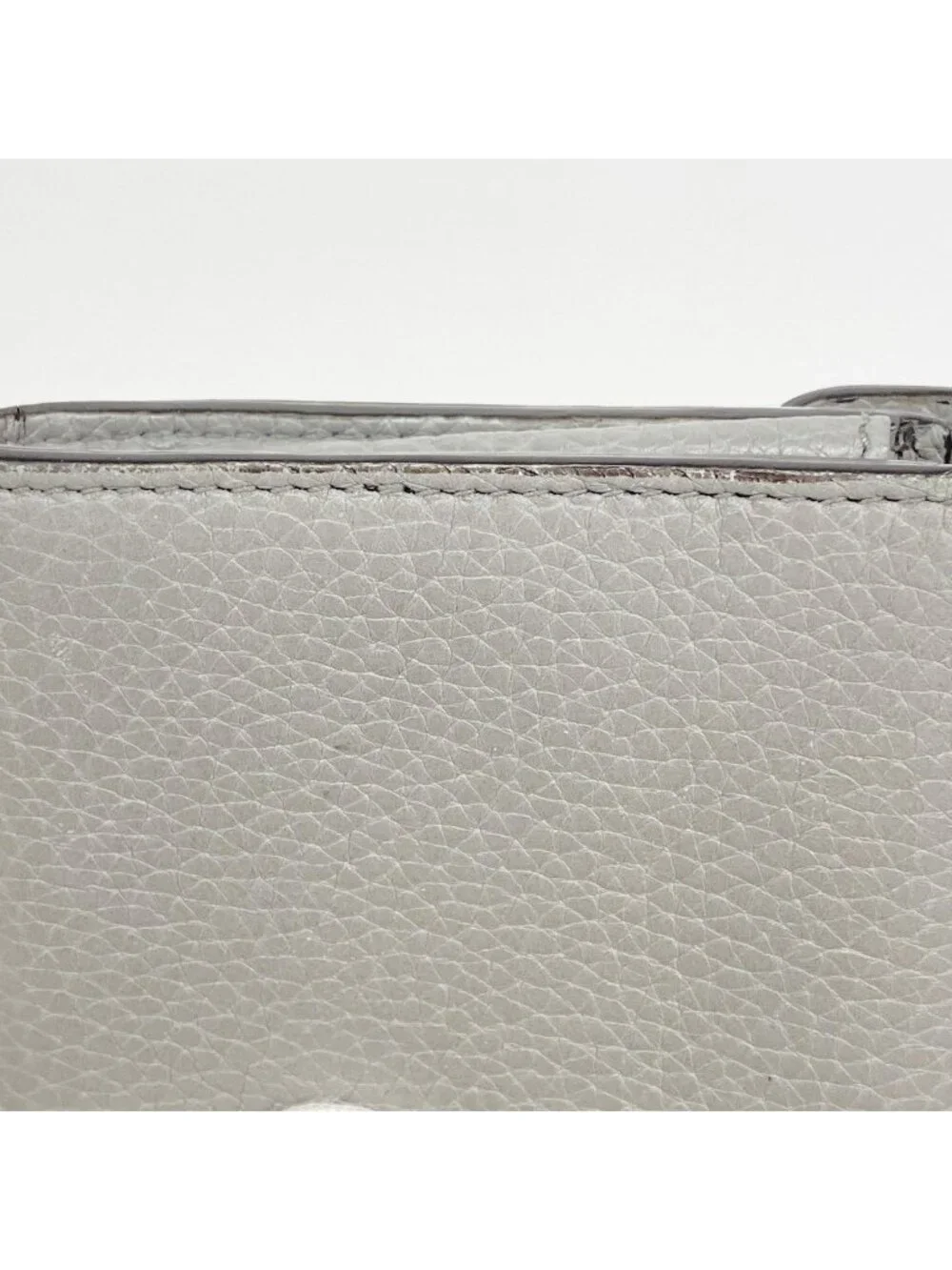 ★SOLD★ Gucci Wallet GG Marmont Leather Gray Gold - Picture 8 of 10